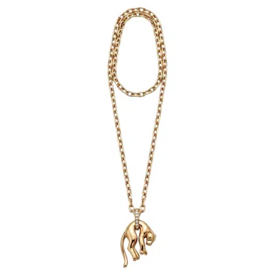 Pre-owned Cartier Panth�re Pendant Necklace, 1981 � 148g & Diamond-set, Box And Papers In Multiple
