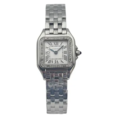 Pre-owned Cartier Panth�re Stainless Steel Diamond Bezel Ladies Watch In Multiple