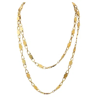 Pre-owned Cartier Paris 18k Yellow Gold 32 Inches, Georges L'enfant Makers Mark, Chain