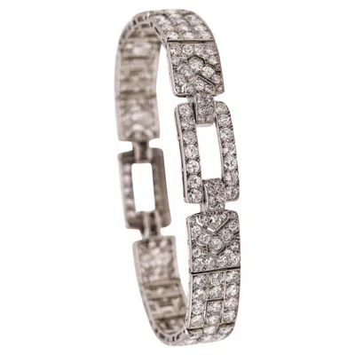Pre-owned Cartier Paris 1928 Art Deco Bracelet In Platinum With 19.86 Cts In Diamonds In Multi