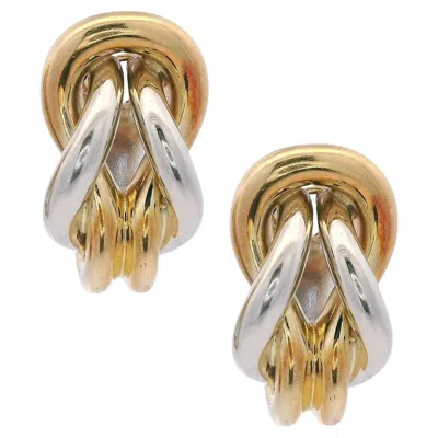 Pre-owned Cartier Paris 1960s Knot Clip Earrings In 18kt Yellow Gold