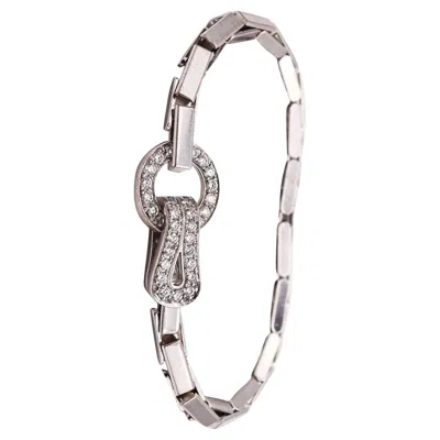 Pre-owned Cartier Paris Agraph Buckle Bracelet In 18kt Gold With 1.75 Cwt In Vvs Diamonds In Multi