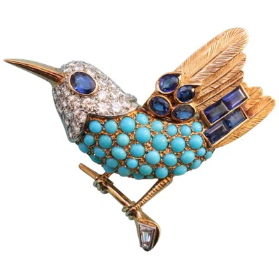 Pre-owned Cartier Paris Bird Brooch In Multi