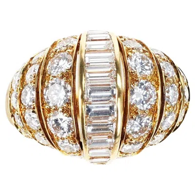 Pre-owned Cartier Paris Bombe Diamond Ring, 18k In Multi