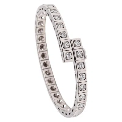Pre-owned Cartier Paris Flexible Tectonique Bracelet Bangle In 18kt Gold 3.78 Ctw Diamonds In Multi
