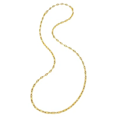 Pre-owned Cartier Paris Gold Oval Link Vintage Long Necklace In Multiple