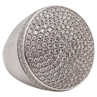 Pre-owned Cartier Paris Jeton Sauvage Cocktail Ring 18kt White Gold With 2.86 Ctw Diamonds
