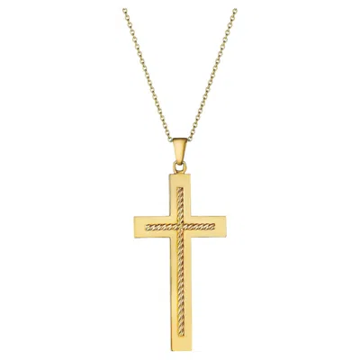 Pre-owned Cartier Paris Mid-century Gold Cross Pendant In Multi
