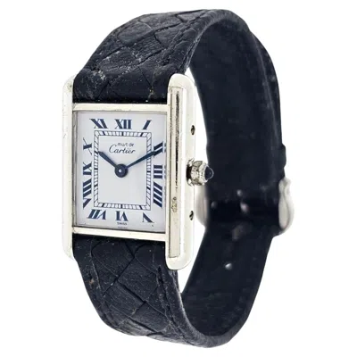 Pre-owned Cartier Paris Must Sterling Silver Ladies Tank Watch, Quartz , Circa 1990's In Multiple