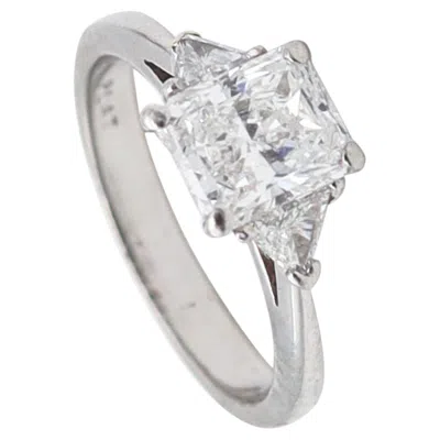 Pre-owned Cartier Paris Starburst Three-stones Ring In Platinum & 1.55 Carats Vvs Diamonds In Multiple