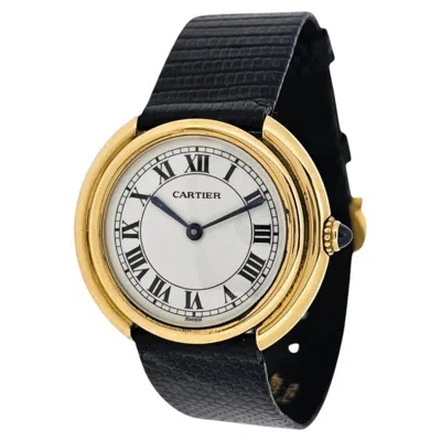 Pre-owned Cartier Paris Vendome Automatic Watch 33mm., 18k Vintage Buckle, Circa 1975-80 In Multiple