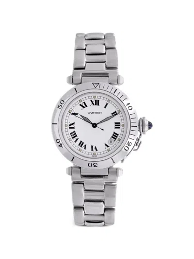Pre-owned Cartier Pasha 38mm Watch In White