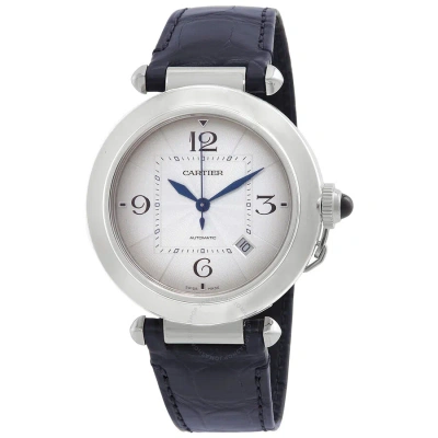Cartier Pasha Automatic Silver Dial Men's Watch Wspa0010 In Blue