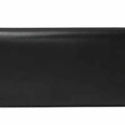 Pre-owned Cartier Pasha Black Leather Long Wallet (bi-fold) ()