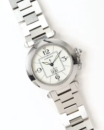Cartier Pasha C Big Date 35mm Ca 2010 Watch In Silver