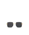 Cartier Womens Gold 6l001668 Ct0403s Rectangle-frame Titanium Sunglasses In Black