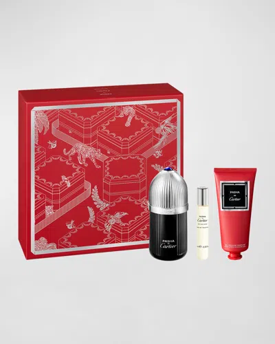 Cartier Pasha Eau De Toilette Édition Noire And Lotion Set In White