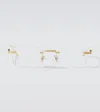 Cartier Pasha Rectangular Glasses In Gold