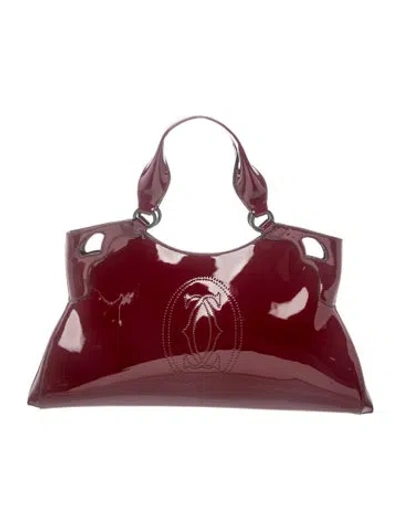 Pre-owned Cartier Patent Leather Marcello De In Red