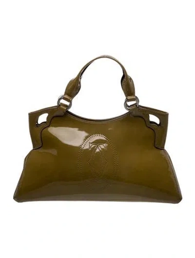 Pre-owned Cartier Patent Leather Top Handle Bag W/ Tags In Neutral