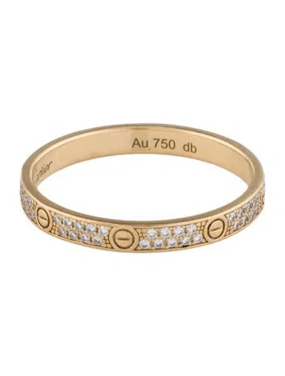 Pre-owned Cartier Paved Mini Love Ring In Multi