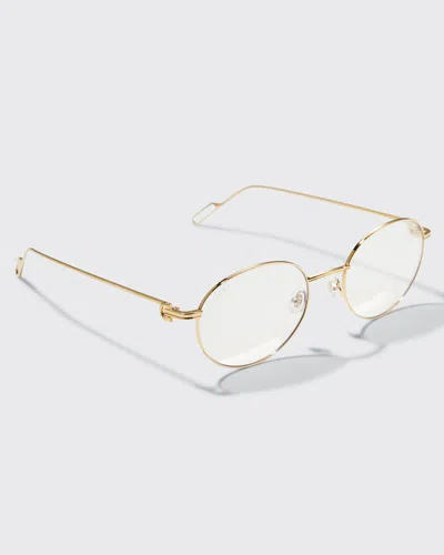 Cartier Photochromic Round Metal Sunglasses In Pink