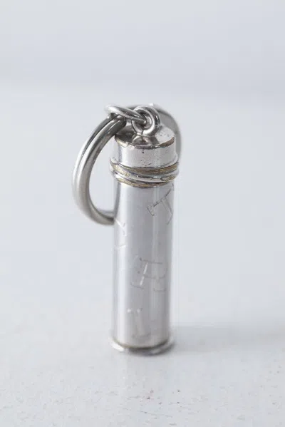 Pre-owned Cartier Pill Case Key Ring In Silver