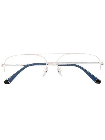 Cartier Pilot-frame Glasses In Silver