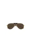 Cartier Pilot Frame Sunglasses In Brown