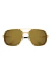 Cartier Ct0194s Santos De Sunglasses In Gold