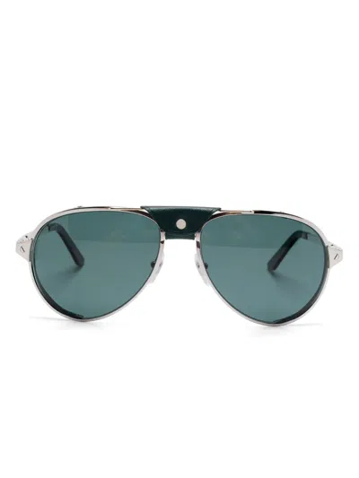 Cartier Pilot-frame Sunglasses In Silver