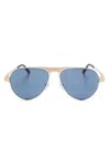Cartier Pilot-frame Sunglasses In Silver