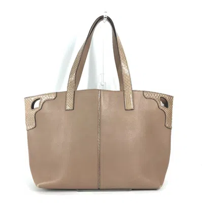Pre-owned Cartier Pink Beige Leather Shoulder Bag Tote Bag ()
