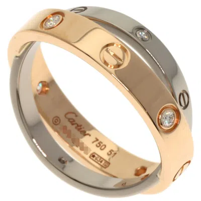 Pre-owned Cartier Pink Gold White Gold Pink Gold (18k) White Gold (18k) Band Ring () In Multi