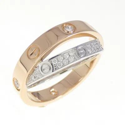 Pre-owned Cartier Pink Gold White Gold Pink Gold (18k) White Gold (18k) Band Ring () In Multi