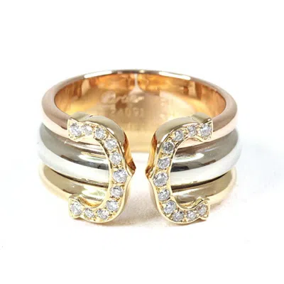 Pre-owned Cartier Pink Gold White Gold Yellow Gold Pink Gold (18k) White Gold (18k) Yellow Gold (18k) Band Rin In Multi