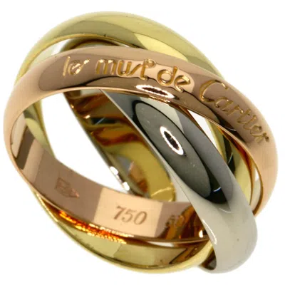 Pre-owned Cartier Pink Gold White Gold Yellow Gold Pink Gold (18k) White Gold (18k) Yellow Gold (18k) Band Rin In Multi