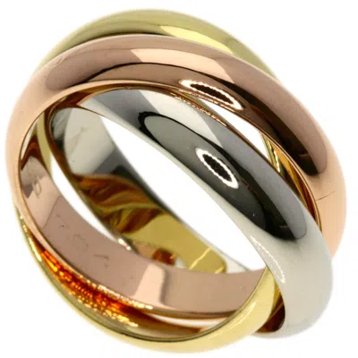 Pre-owned Cartier Pink Gold (18k) White Gold (18k) Yellow Gold (18k) Band Ring () In Pink Gold, White Gold, Yellow Gold
