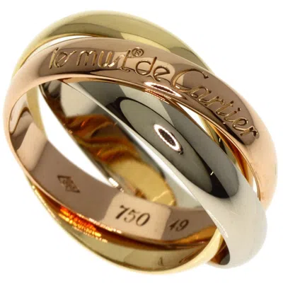 Pre-owned Cartier Pink Gold White Gold Yellow Gold Yellow Gold (18k) Pink Gold (18k) White Gold (18k) Band Rin In Multi