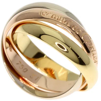 Pre-owned Cartier Pink Gold White Gold Yellow Gold Yellow Gold (18k) Pink Gold (18k) White Gold (18k) Band Rin In Multi