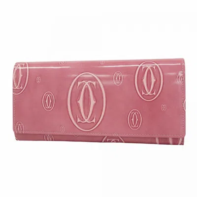Pre-owned Cartier Pink Long Wallet (bi-fold) ()