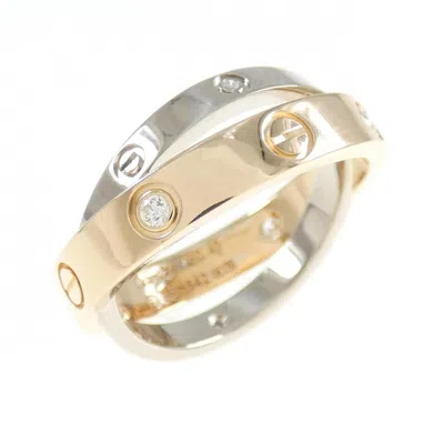 Pre-owned Cartier Pink White Band Ring () In Multi
