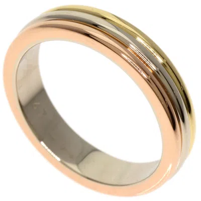 Pre-owned Cartier Pink White Yellow Band Ring ()