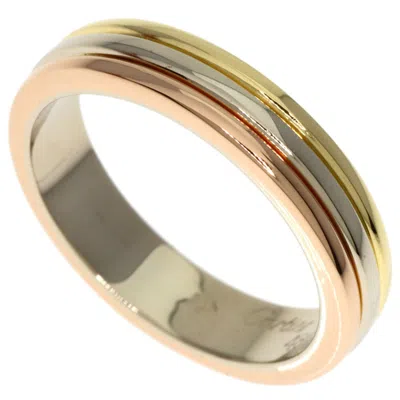 Pre-owned Cartier Pink White Yellow Band Ring ()