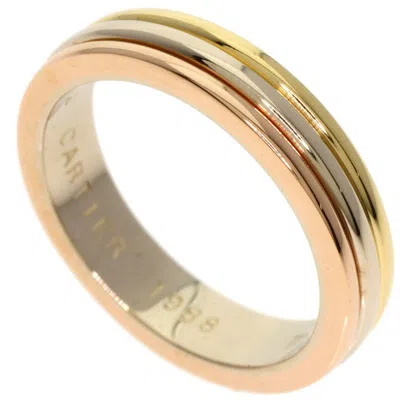 Pre-owned Cartier Pink White Yellow Band Ring () In Multi