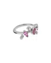 Cartier Platinum 0.84 Ct. Tw. Diamond & Pink Sapphire Meli Melo Ring (authentic )