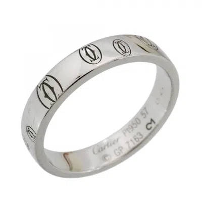 Pre-owned Cartier Platinum 950 Band Ring ()