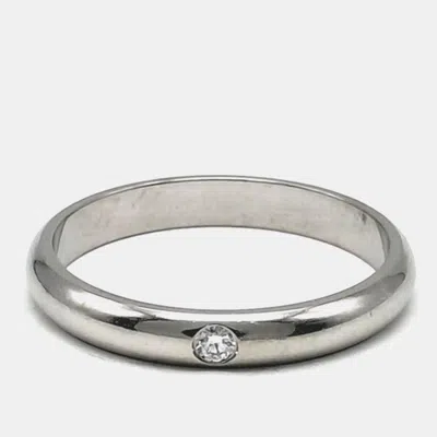 Pre-owned Cartier Platinum Diamond Ring Size 66