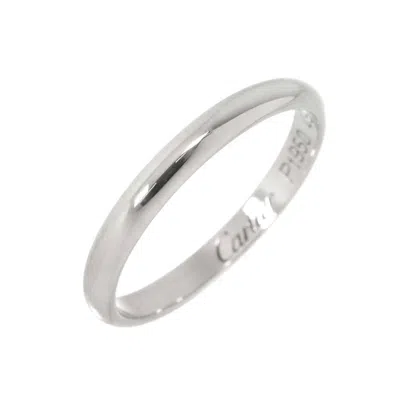 Pre-owned Cartier Platinum Platinum 950 Band Ring () In Silver