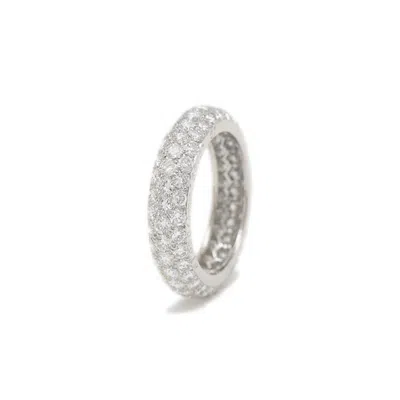 Pre-owned Cartier Platinum Platinum 950 Band Ring () In Silver